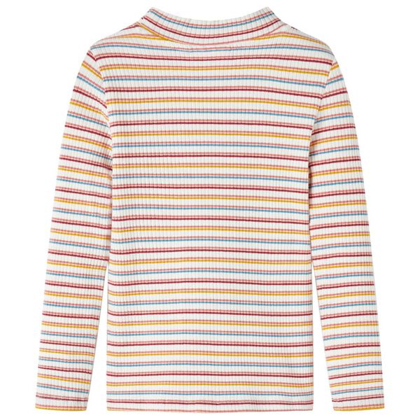 Pikkade varrukatega laste s&auml;rk, poolk&otilde;rge kaelusega, helepruun, 104