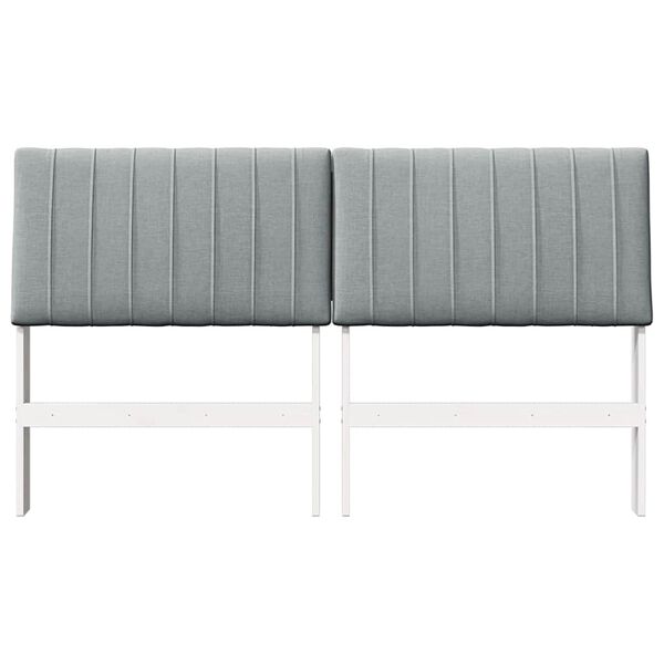 vidaXL Polsterdatud voodiots Helehall 150 cm Tahke m&auml;nd