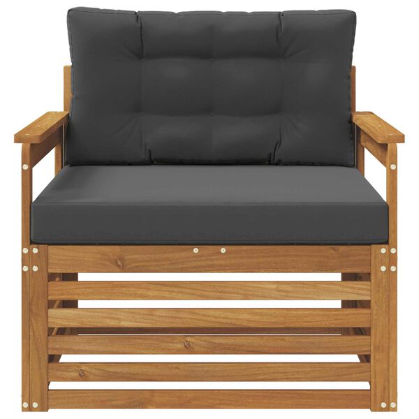 vidaXL V&auml;li diivanikomplekt Tugev akaatsiapuit ja pol&uuml;ester Neutraalne