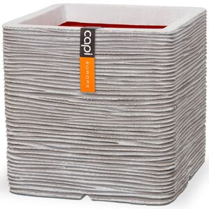 Capi taimekast "Nature Rib", kandiline, 30 x 30 cm, elevandiluu värvi