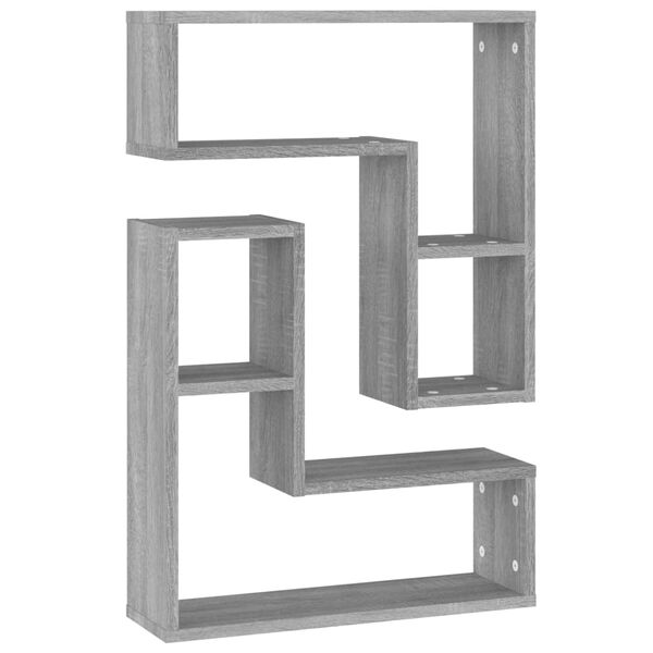 vidaXL seinariiulid 2 tk, hall Sonoma tamm, 50 x 15 x 50 cm, tehispuit