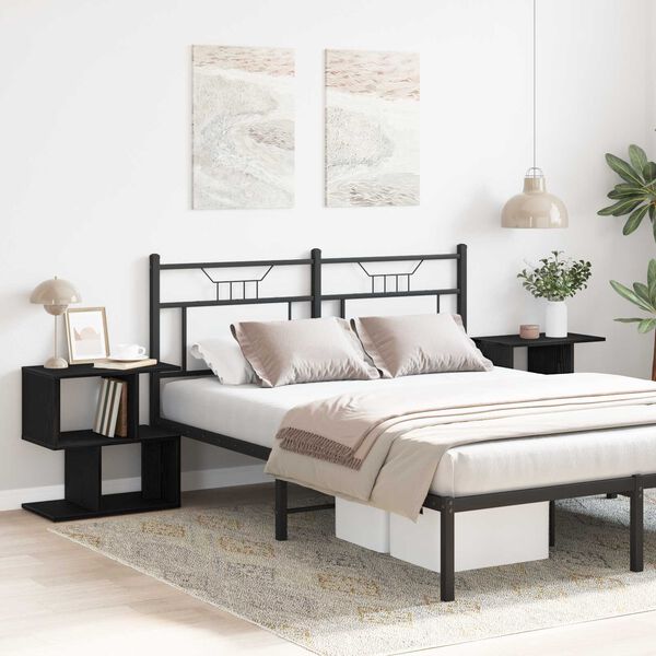 vidaXL &Ouml;&ouml;lambi kapp 2 pcs Must tamm 50 x 30 x 51,5 cm Tehispuit