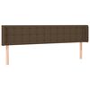 vidaXL LED-voodipeats, tumepruun, 163x16x78/88 cm, kangas