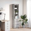 vidaXL Highboard Betoonhall 37,5x35x180 cm Engineered Wood