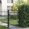 vidaXL aiav&auml;rav BOXTEL, &uuml;he uksega, kaarja &uuml;laosaga, terasest, 1 x 1,2 m, must