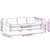 vidaXL 3-kohaline diivan, must, 180 cm, samet