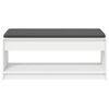 vidaXL Hallipink padjaga riiuliga ladustamisega Valge 103 x 38 x 45 cm