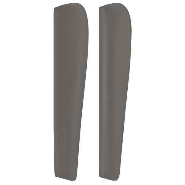 vidaXL voodipeats servadega, hall, 93x23x118/128 cm, kunstnahk