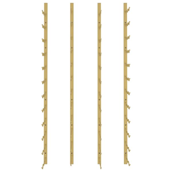 vidaXL seinale kinnitatav veiniriiul 36 pudelile 2 tk, kuldne raud