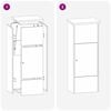 vidaXL Pakiautomaat Valge 44.5 x 29 x 110.5 cm Teras