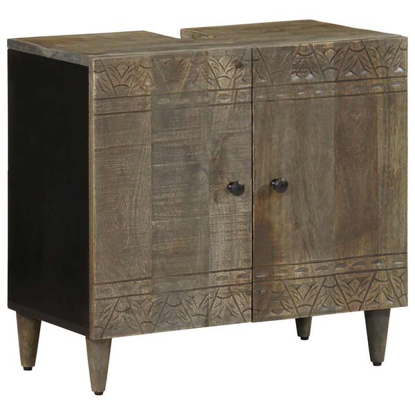 vidaXL vannitoa valamukapp, 62 x 33 x 58 cm, mangopuit