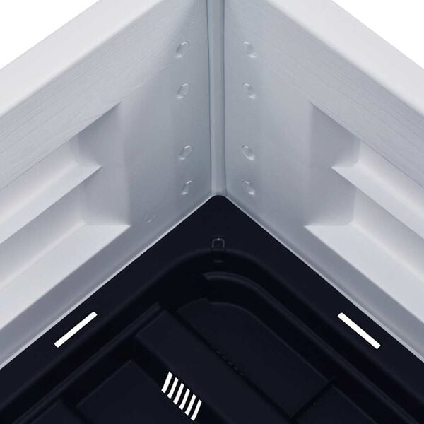 vidaXL aia taimelava, PP, valge, 43 x 43 x 35 cm