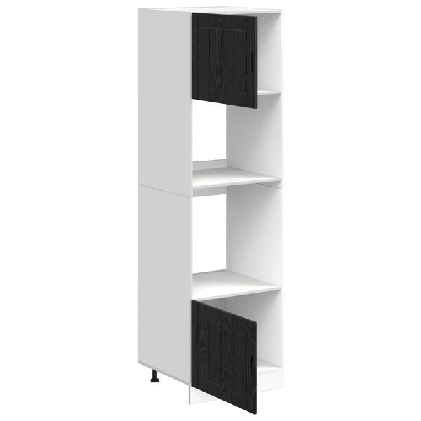 vidaXL K&ouml;&ouml;gikapp Must tamm 60 x 57 x 207 cm Tehispuit