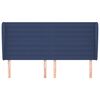 vidaXL voodipeats servadega, sinine, 203x23x118/128 cm, kangas