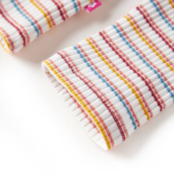 Pikkade varrukatega laste särk, poolkõrge kaelusega, helepruun, 128