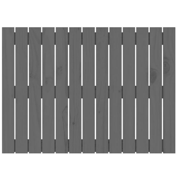 vidaXL seinale kinnitatav voodipeats, hall, 82,5x3x60 cm, männipuit