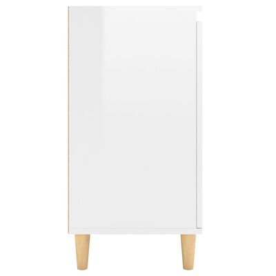 vidaXL puhvetkapp puitjalgadega, valge 60x35x70 cm, puitlaastplaat