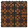 vidaXL Terrassiplaat 11 pcs Tiikpuu 30 x 30 cm Puitplastik