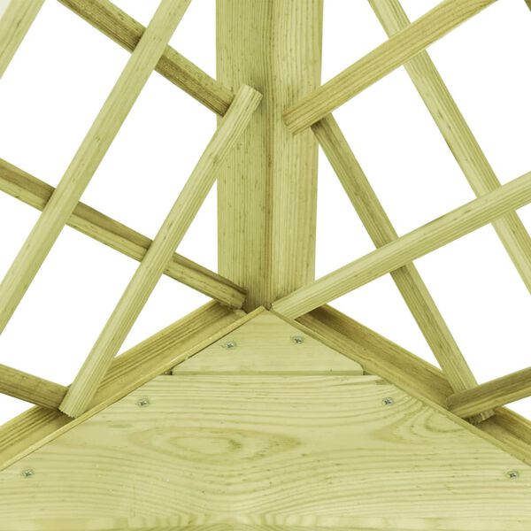 vidaXL lehtla pingiga 130 x 130 x 197 cm, immutatud m&auml;nnipuidust