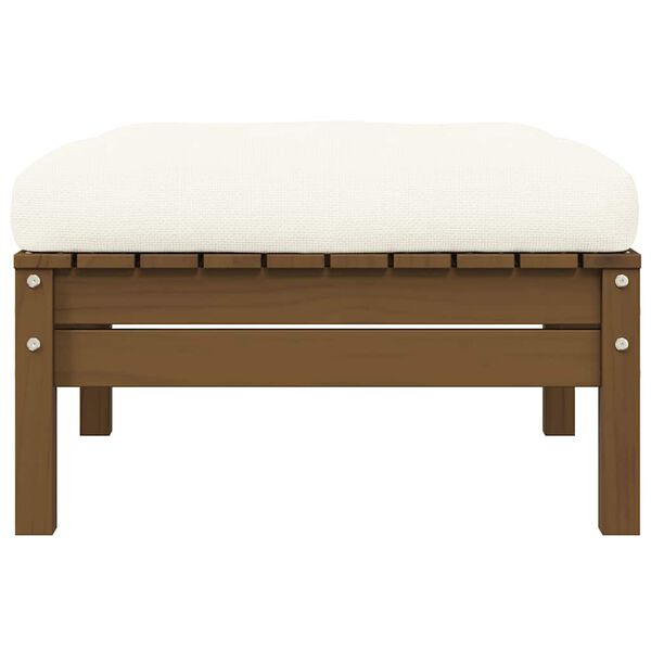 vidaXL 2-kohaline aiadiivan kreemjate patjadega, männipuit