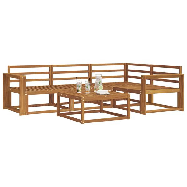 vidaXL V&auml;li diivanikomplekt 5 pcs Neutraalne Tugev akatsiapuu