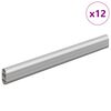vidaXL Kapi vars 12 pcs H&otilde;bedane 764 x 15 x 29 mm Alumiiniumisulamist