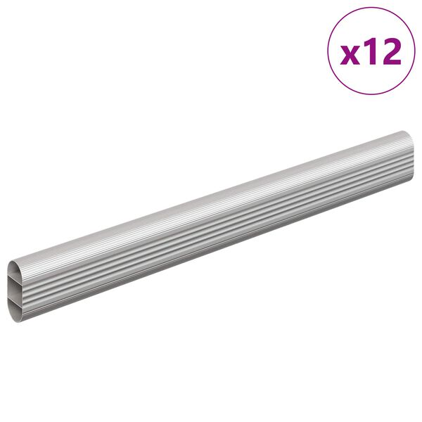 vidaXL Kapi vars 12 pcs H&otilde;bedane 764 x 15 x 29 mm Alumiiniumisulamist