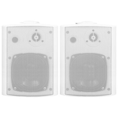 vidaXL seinale kinnitatavad stereokõlarid 2 tk, valge, tuppa/õue 100 W