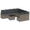vidaXL Diivanikomplekt padjaga ladustamisega 9 pcs Hall pol&uuml;rotang