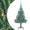 vidaXL Kunstlik j&otilde;ulupuu lumeja fluffiga koos LED-valgusega 120 cm