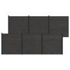 vidaXL Aia komplekt 6 tk 1045 x 186 cm WPC ja Alumiinium Must