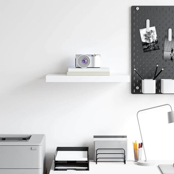 vidaXL seinariiul, valge, 50 x 23 x 3,8 cm MDF