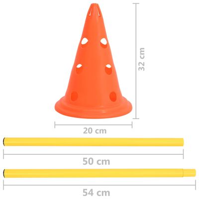 vidaXL koerte takistusraja komplekt, oranž ja kollane