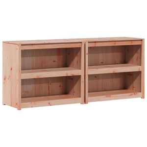 vidaXL &Otilde;ue k&ouml;&ouml;gikapp MEPPEL 2 pcs Looduslik Douglas 212 x 55 x 92 cm