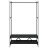 vidaXL riiulitega riidestange, must, tehispuit
