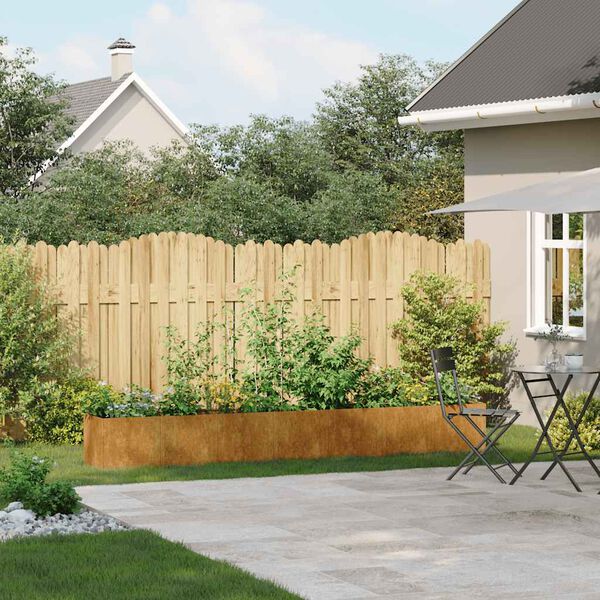 vidaXL taimekast, rooste, 280x40x40 cm, ilmastikukindel teras