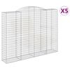 vidaXL kaarekujulised gabioonkorvid 5 tk, 300x50x220/240 cm, raud
