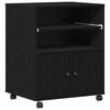 vidaXL Printeri alus ladustamisega Must tamm 60 x 48 x 74 cm Tehispuit
