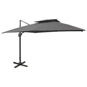 vidaXL konsooldisainiga p&auml;ikesevari topelt katus 300x300 cm antratsiit
