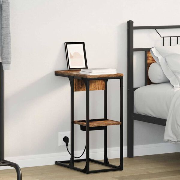 vidaXL &Ouml;&ouml;lambi kapp Suitsetatud tamm 41,5 x 26 x 60,5 cm Tehispuit