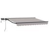 vidaXL Manuaalne varikatus LED-idega Helehall ja antratsiit 3 x 2,5 m