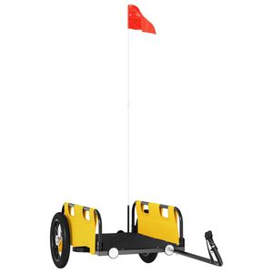 vidaXL ratta j&auml;relk&auml;ru, kollane, kangas/raud