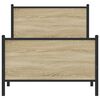 vidaXL metallist voodiraam ilma madratsita Sonoma tamm 75x190 cm
