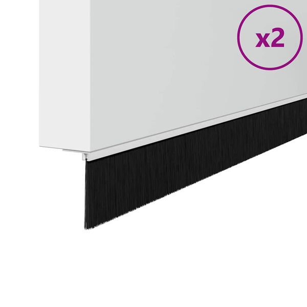 vidaXL Isekleebivad Uksed Brush Seibid 2 pcs Valge 100 cm