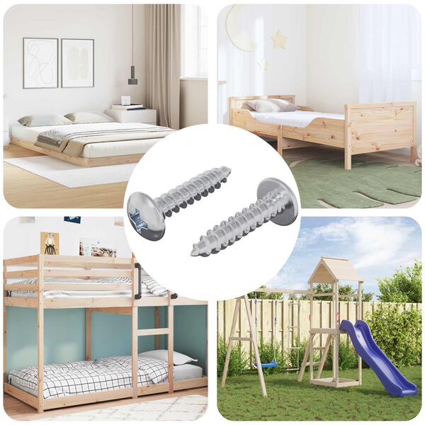 vidaXL Puidust Kruvid 2 pcs H&otilde;bedane M4 x 20 mm Teras