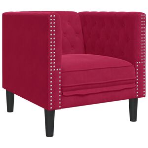 vidaXL Chesterfield tugitool, veinipunane, samet