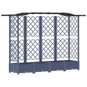 vidaXL T&otilde;stetud Padi Kase ja Katusega Hall 203,5 x 40 x 123 cm PP