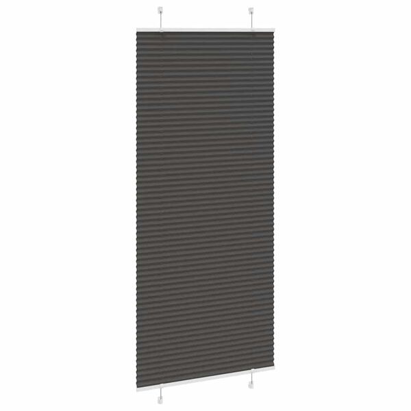 vidaXL plisseeritud ruloo must 90x200 cm kanga laius 89,4 cm polüester