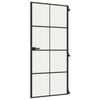 vidaXL &otilde;huke siseuks, must, 93x201,5 cm, karastatud klaas, alumiinium