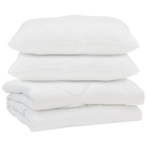 vidaXL Suletekk padjaga 3 pcs Valge Mikrofiiber